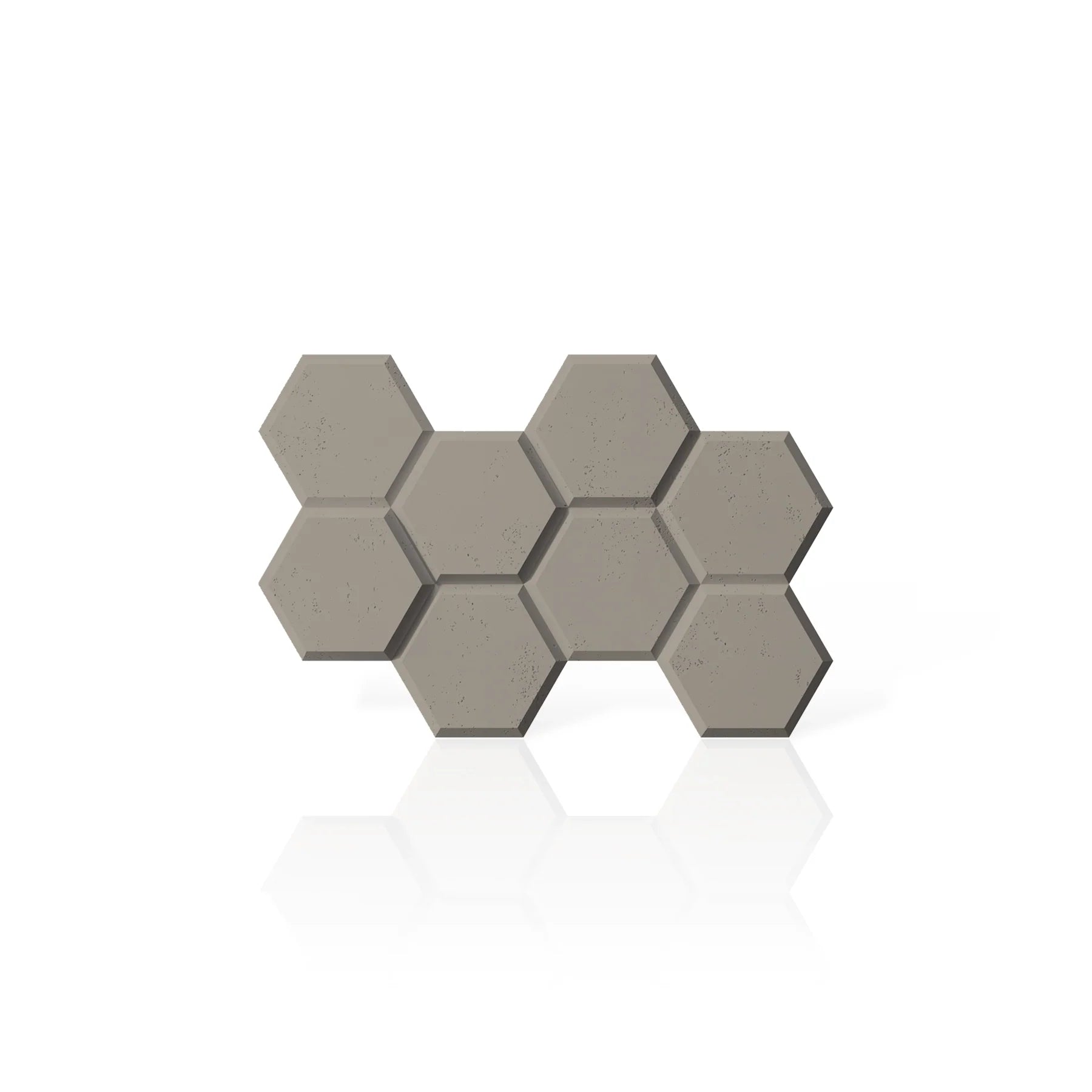 3D Concrete Wall Panels HEXAGON colour swatch on white background DecorMania EU