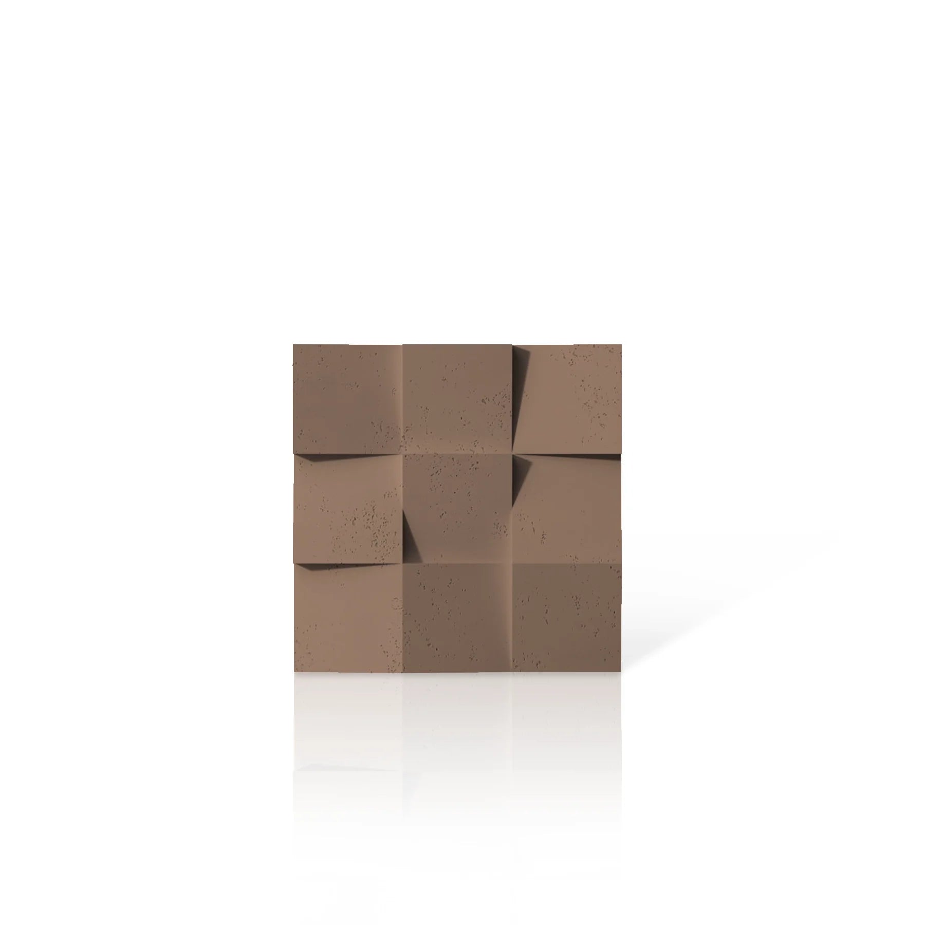 3D Concrete Wall Panels SQUARES colour swatch on white background DecorMania.eu