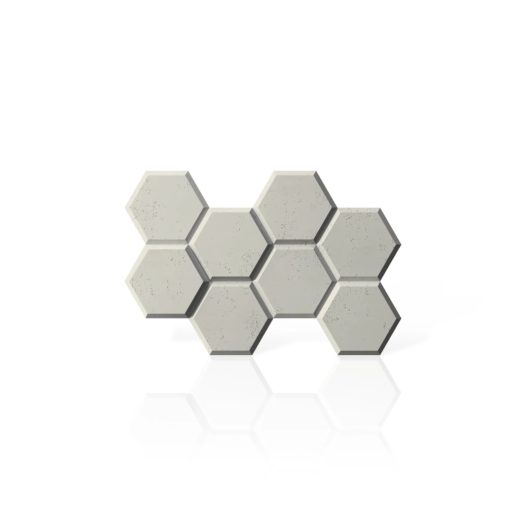 3D Concrete Wall Panels HEXAGON colour swatch on white background DecorMania.eu