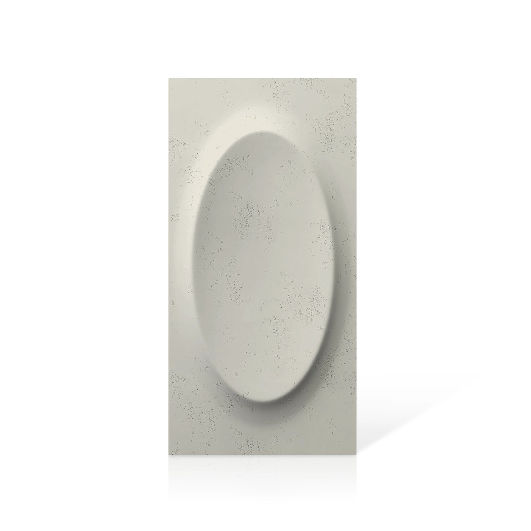 3D Concrete Wall Panels OVAL colour swatch on white background DecorMania.eu