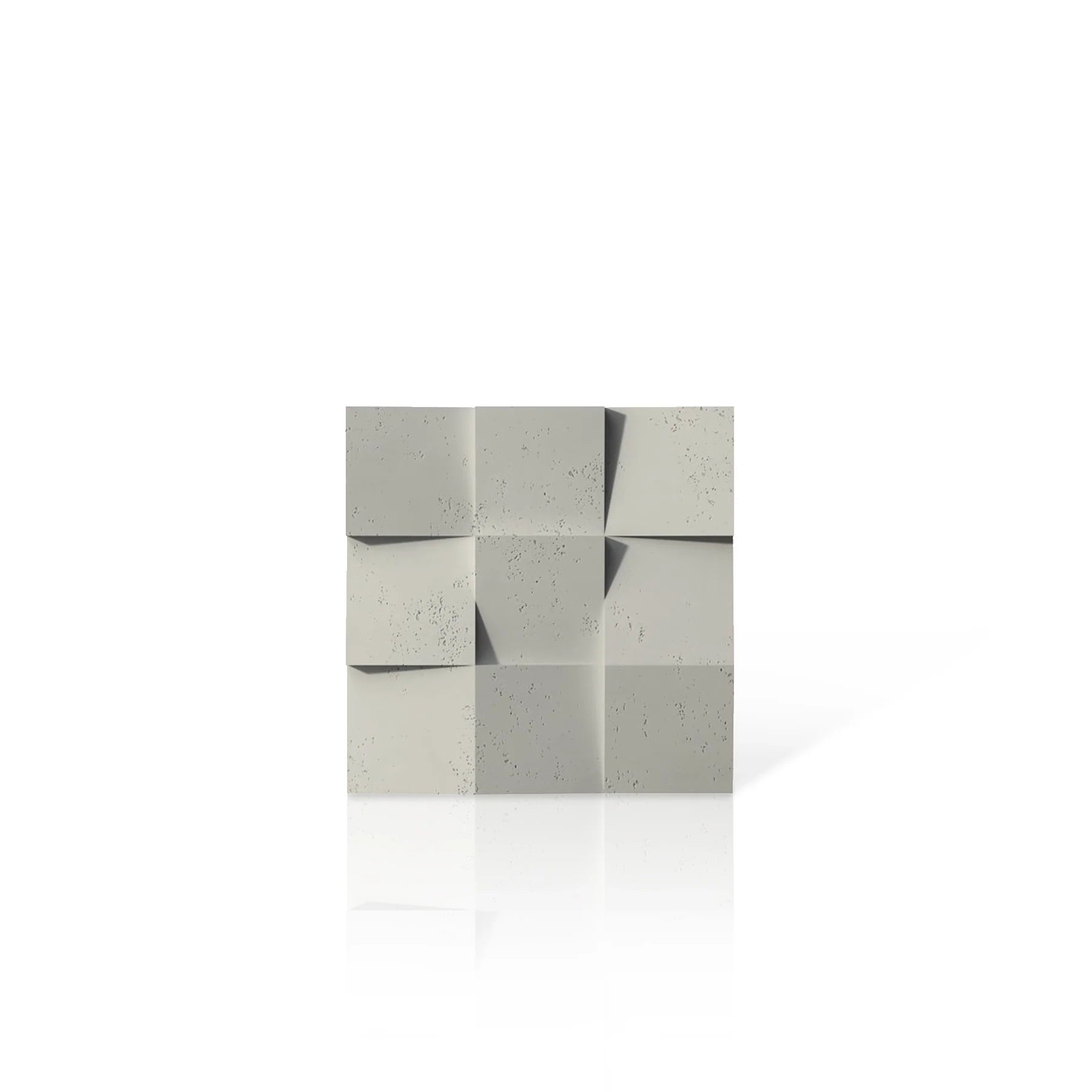 3D Concrete Wall Panels SQUARES colour swatch on white background DecorMania.eu