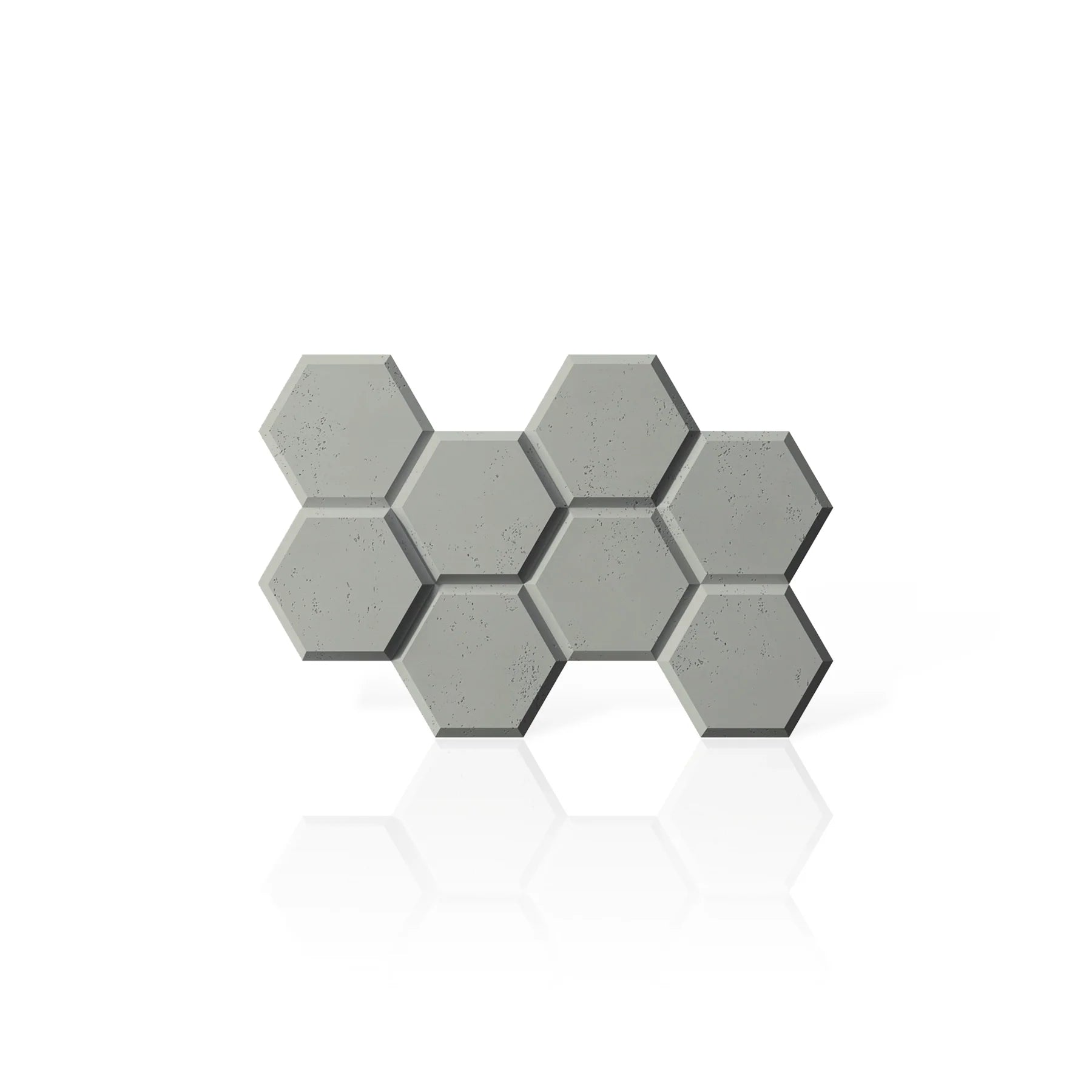 3D Concrete Wall Panels HEXAGON colour swatch on white background DecorMania EU