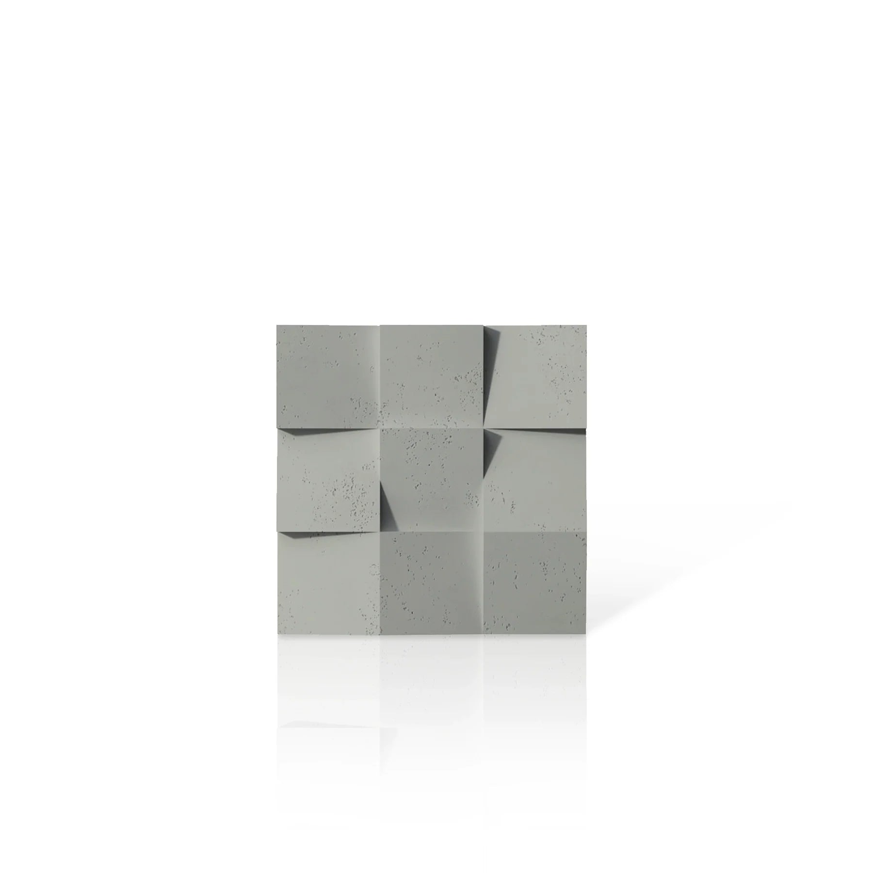 3D Concrete Wall Panels SQUARES colour swatch on white background DecorMania.eu