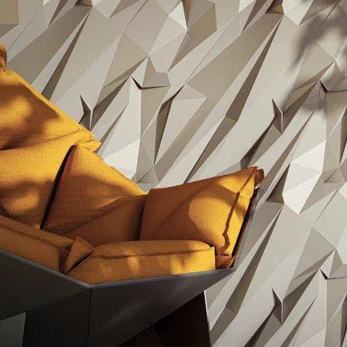 CRUSHED ROCK Gypsum 3D Wall Panels texture closeup DecorMania.eu