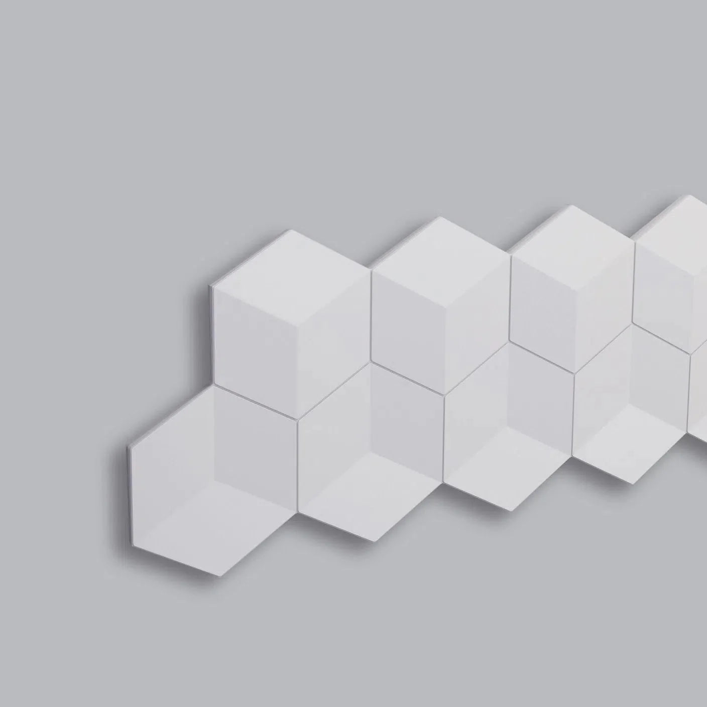 CUBE 3D Polyurethane Wall Art Panel on light background closeup DecorMania.eu