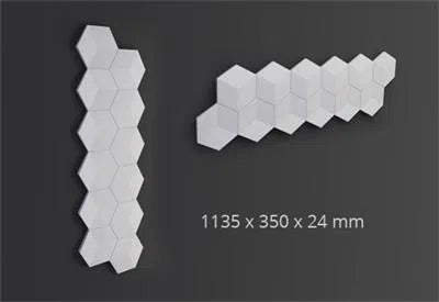 CUBE 3D Polyurethane Wall Art Panel on grey background DecorMania.eu