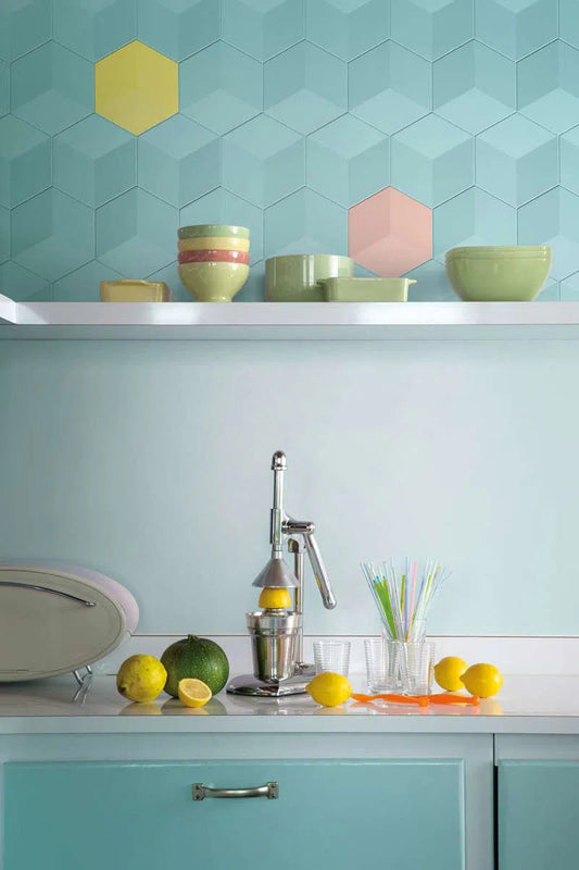 CUBE 3D Polyurethane Wall Art Panel in colorful interior DecorMania.eu