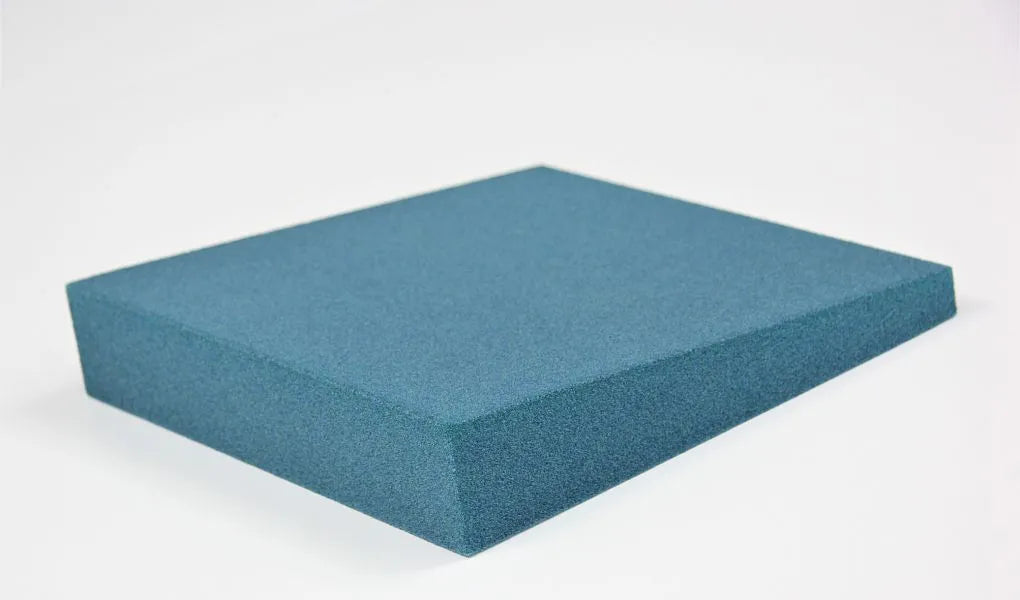 CUBIC Acoustic Soft 3D Wall Panel blue piece on white background Decormania.eu