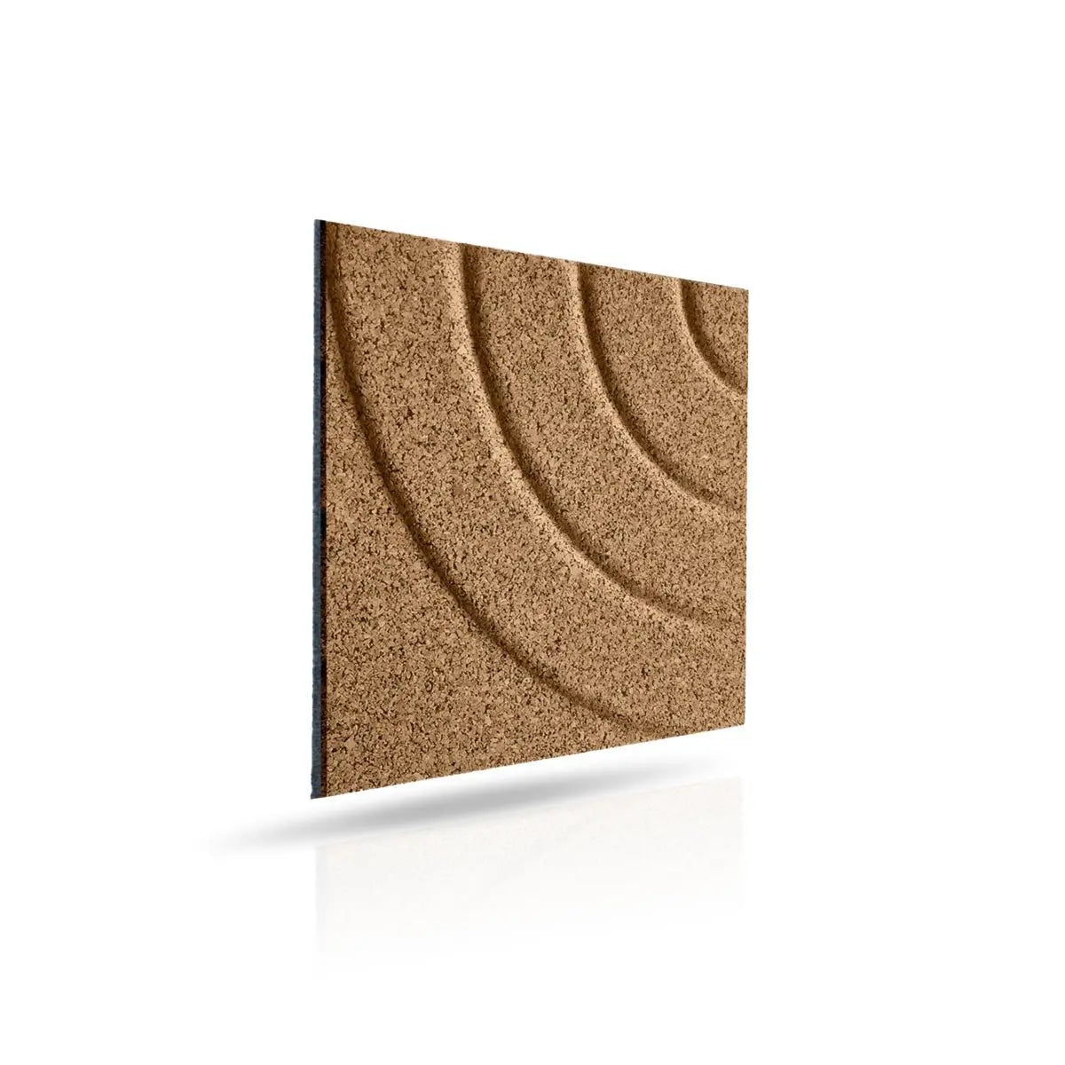 CURVES 3D Cork Acoustic Wall Panels - box of 4 on white background DecorMania.eu