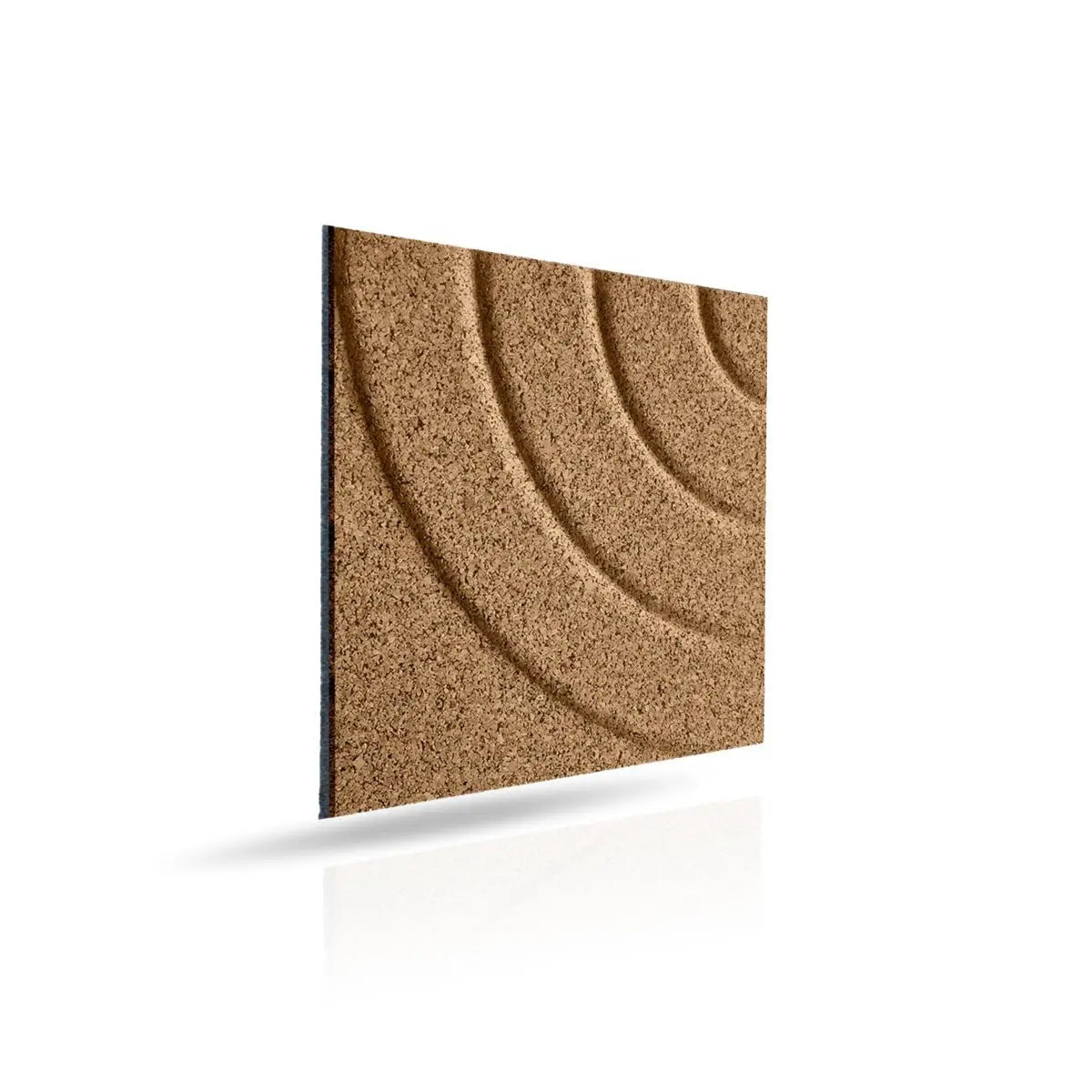 CURVES 3D Cork Acoustic Wall Panels - box of 4 on white background DecorMania eu