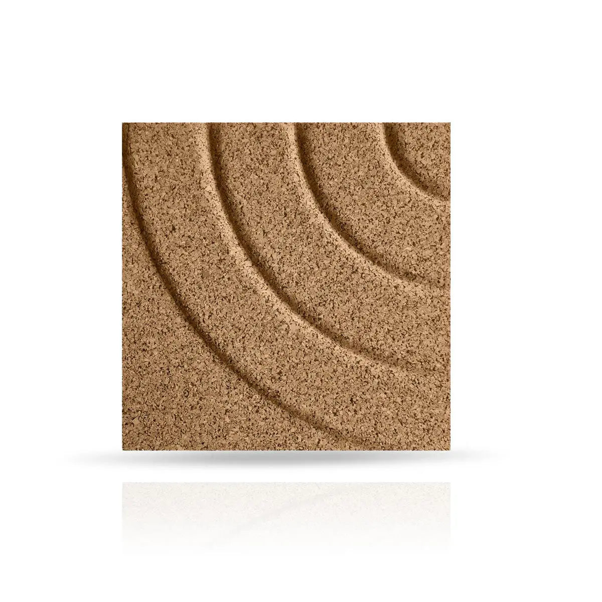 CURVES 3D Cork Acoustic Wall Panels - box of 4 on white background DecorMania.eu