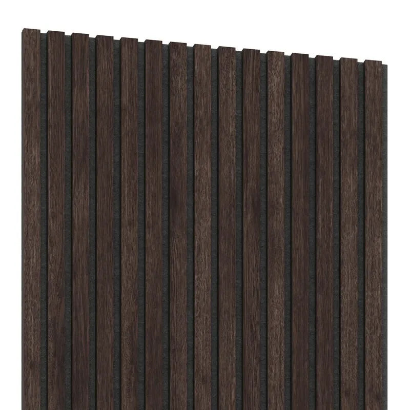 1. Front view of Chestnut 60 x 60 cm wood slat acoustic panel