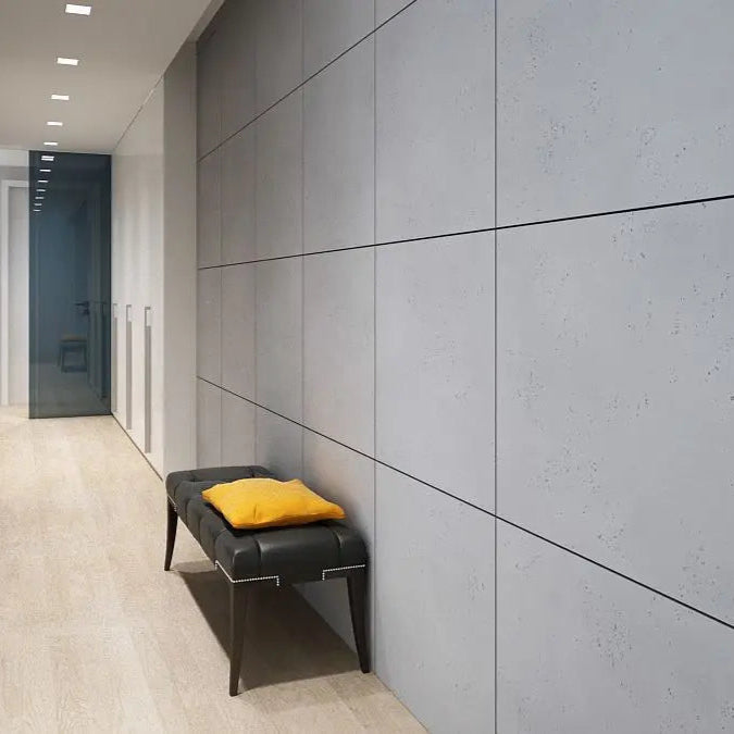 Concrete Wall Panel INTERIOR in modern hallway interior 60 x 60 cm DecorMania.eu