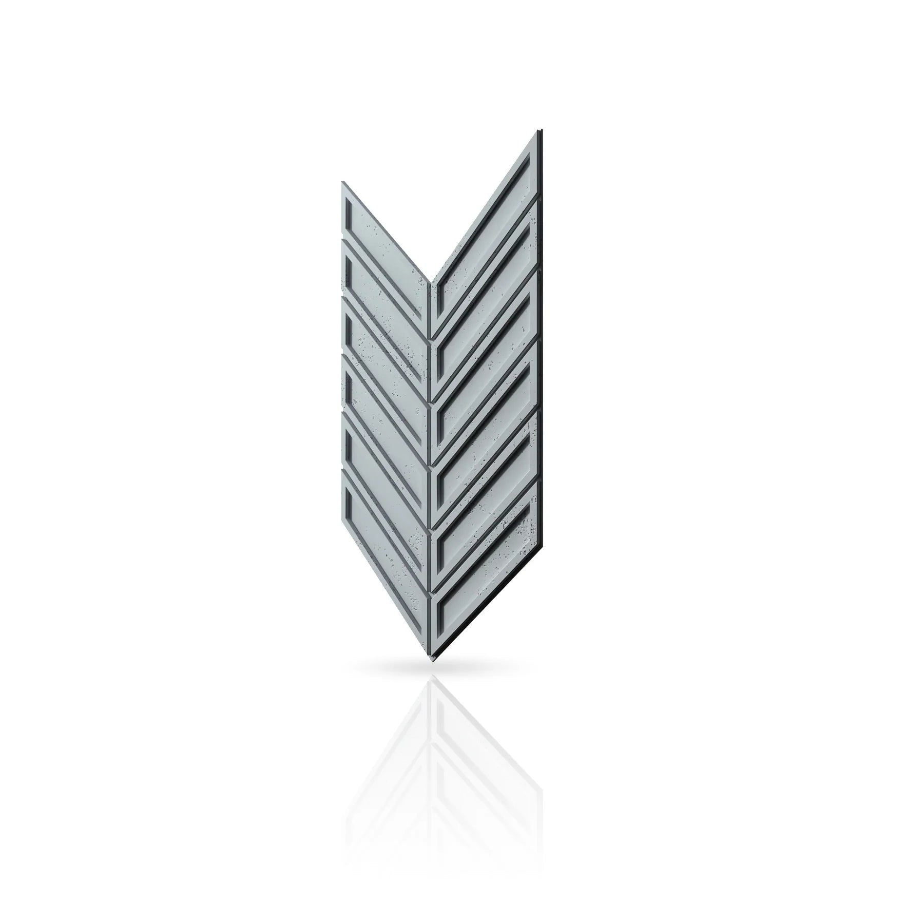 Concrete Cladding - HERRINGBONE BOLD Wall Panels colour swatch on white background DecorMania eu