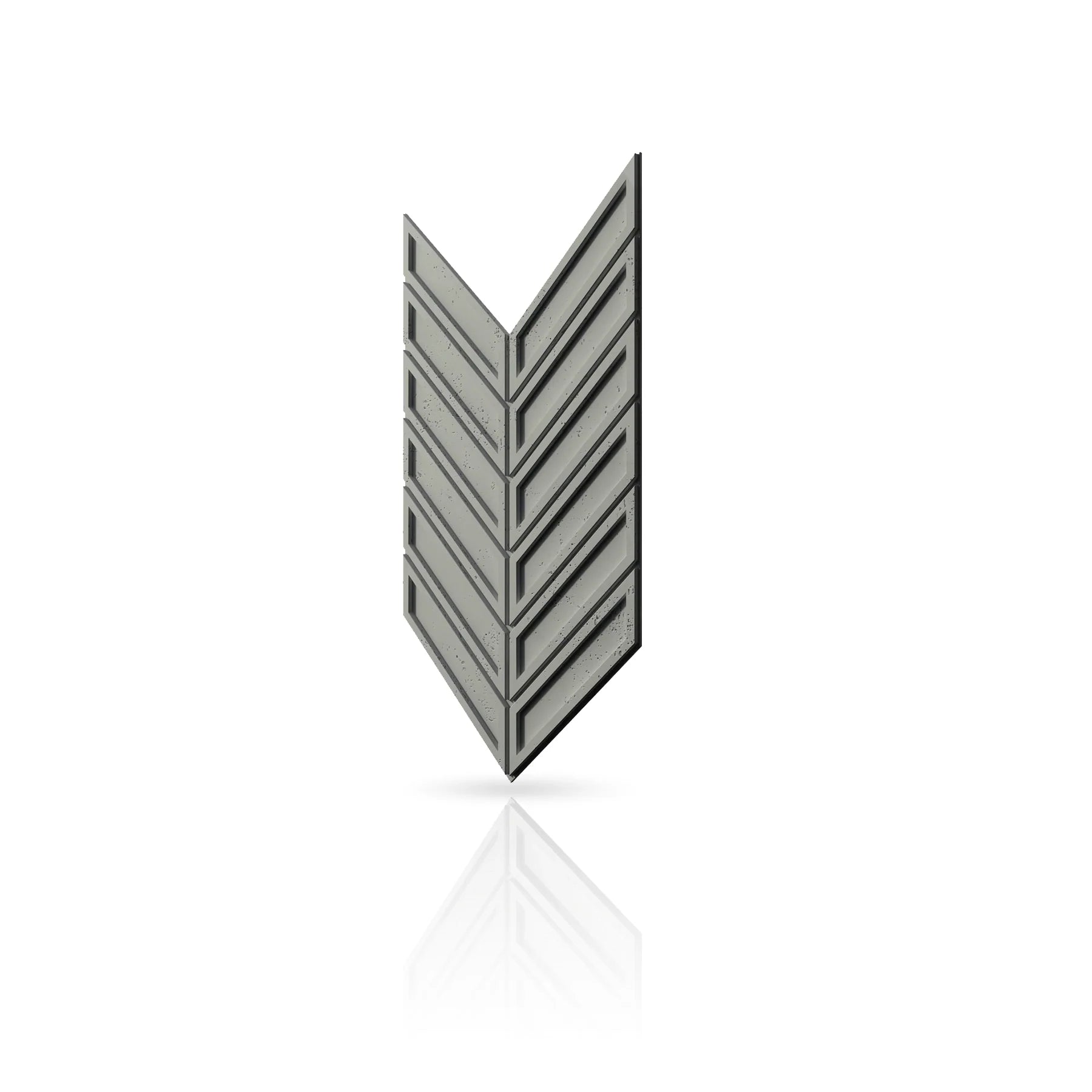 Concrete Cladding - HERRINGBONE BOLD Wall Panels colour swatch on white background DecorMania eu