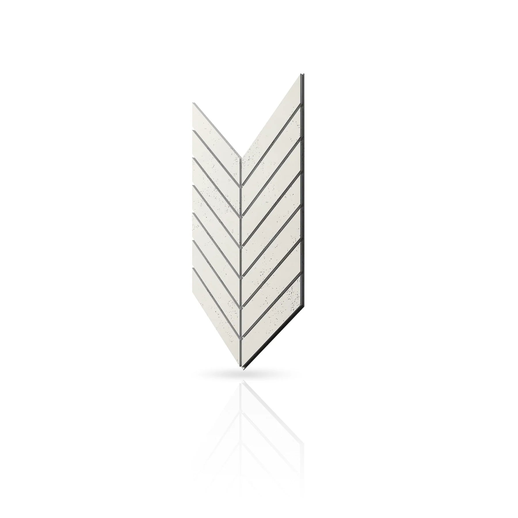 Concrete Cladding - HERRINGBONE L Wall Panels colour swatch on white background DecorMania eu
