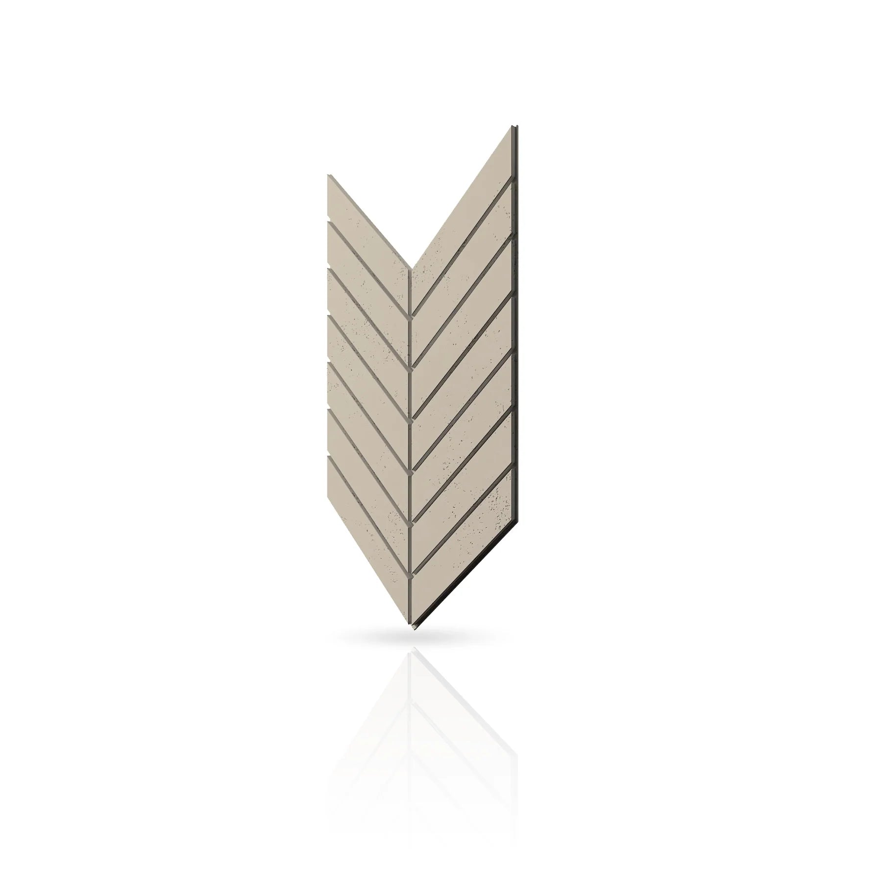 Concrete Cladding - HERRINGBONE L Wall Panels colour swatch on white background DecorMania.eu