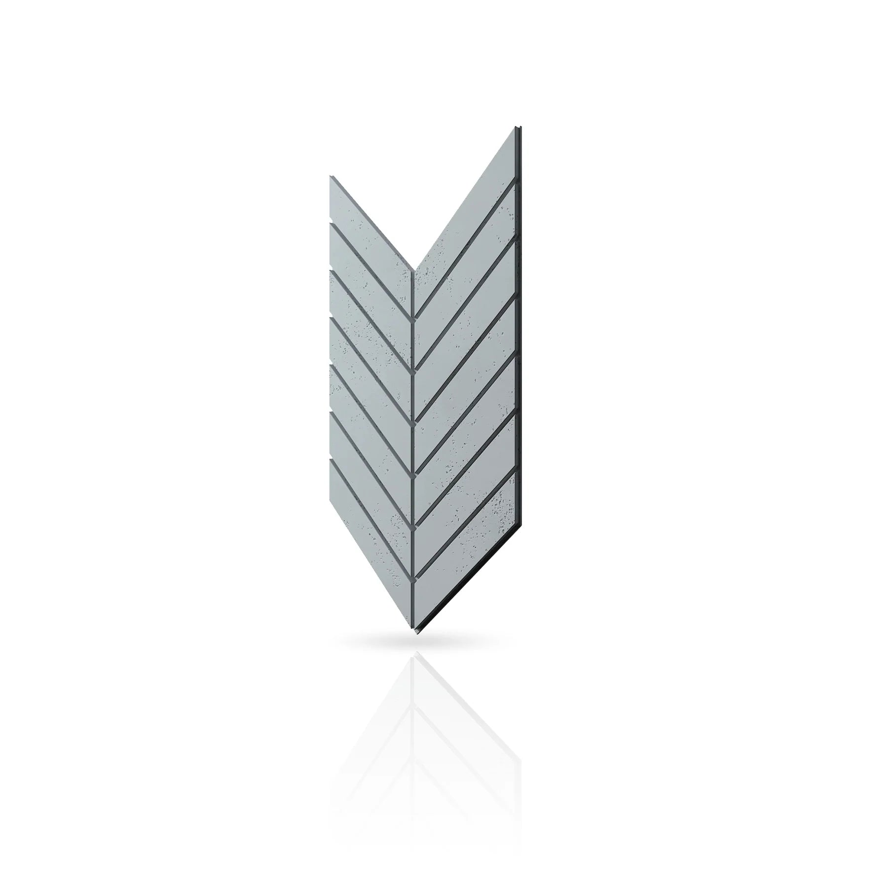 Concrete Cladding - HERRINGBONE L Wall Panels colour swatch on white background DecorMania eu