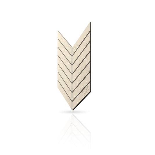 Concrete Cladding - HERRINGBONE L Wall Panels colour swatch on white background DecorMania eu
