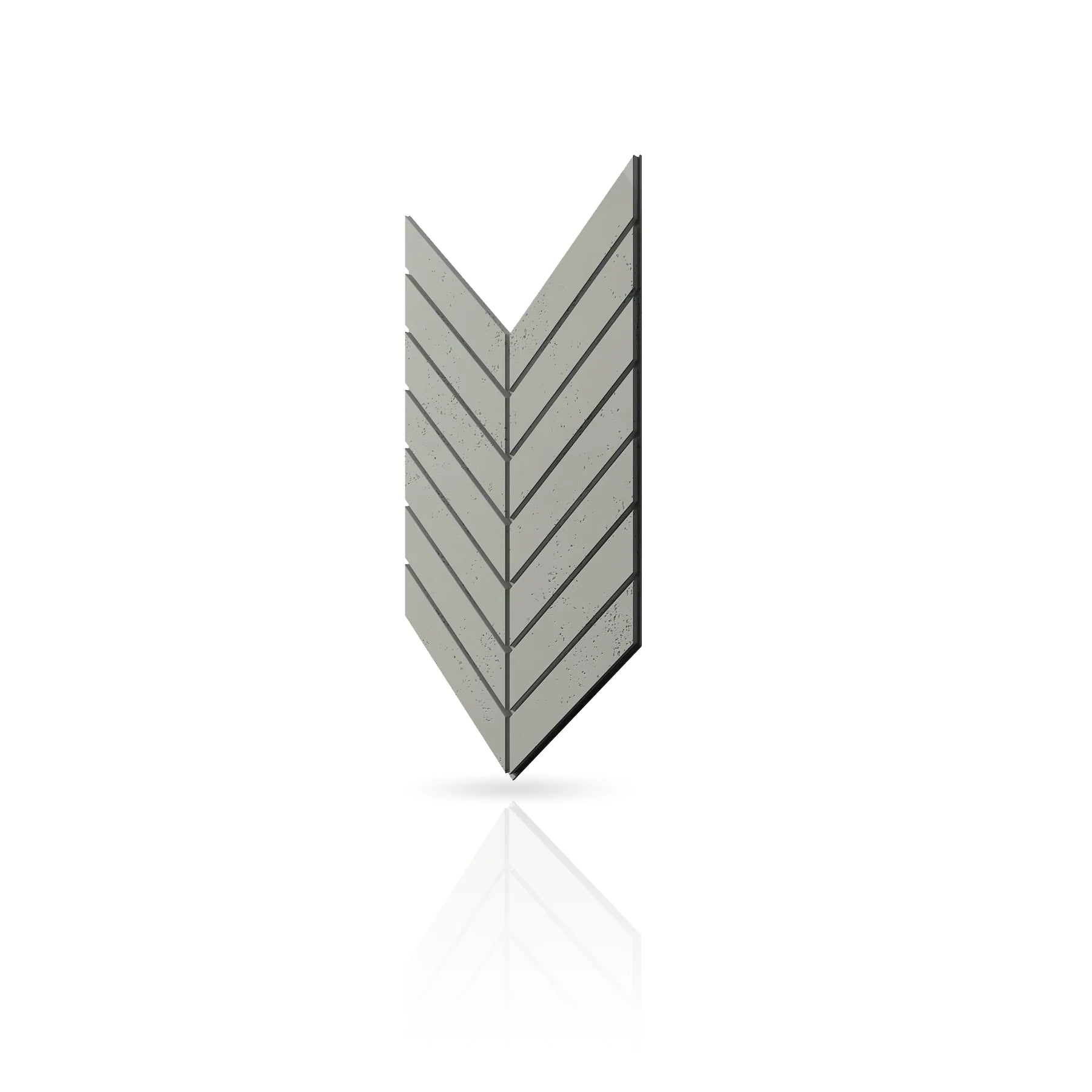 Concrete Cladding - HERRINGBONE L Wall Panels colour swatch on white background DecorMania eu