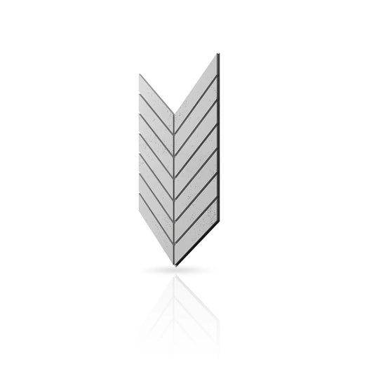 Concrete Cladding - HERRINGBONE L Wall Panels colour swatch on white background DecorMania eu