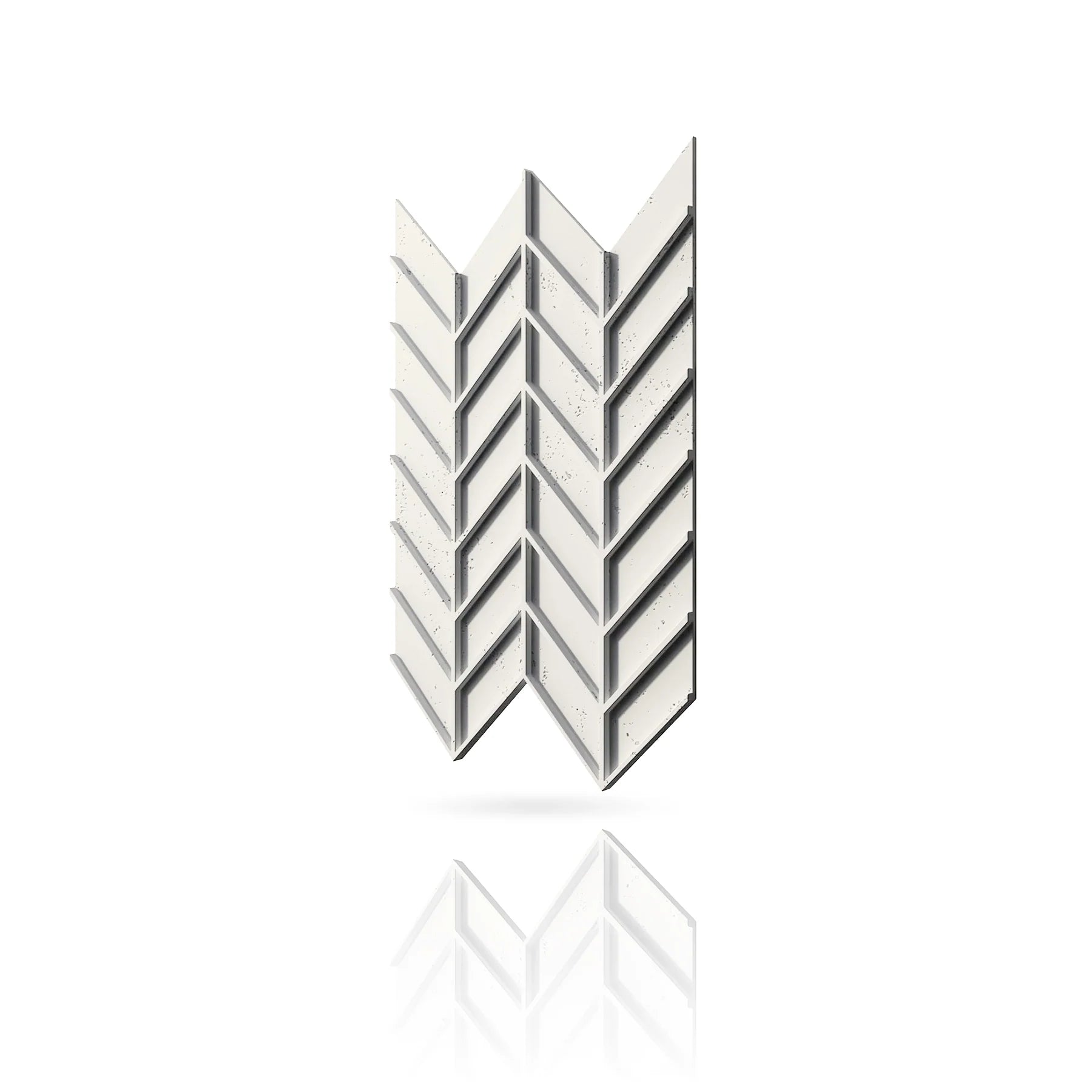 Concrete Cladding - HERRINGBONE M REVERS Wall Panels colour swatch on white background DecorMania eu