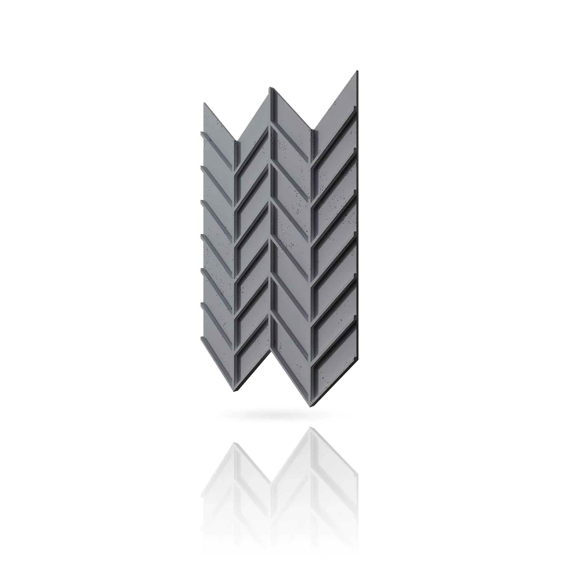 Concrete Cladding - HERRINGBONE M REVERS Wall Panels colour swatch on white background DecorMania eu
