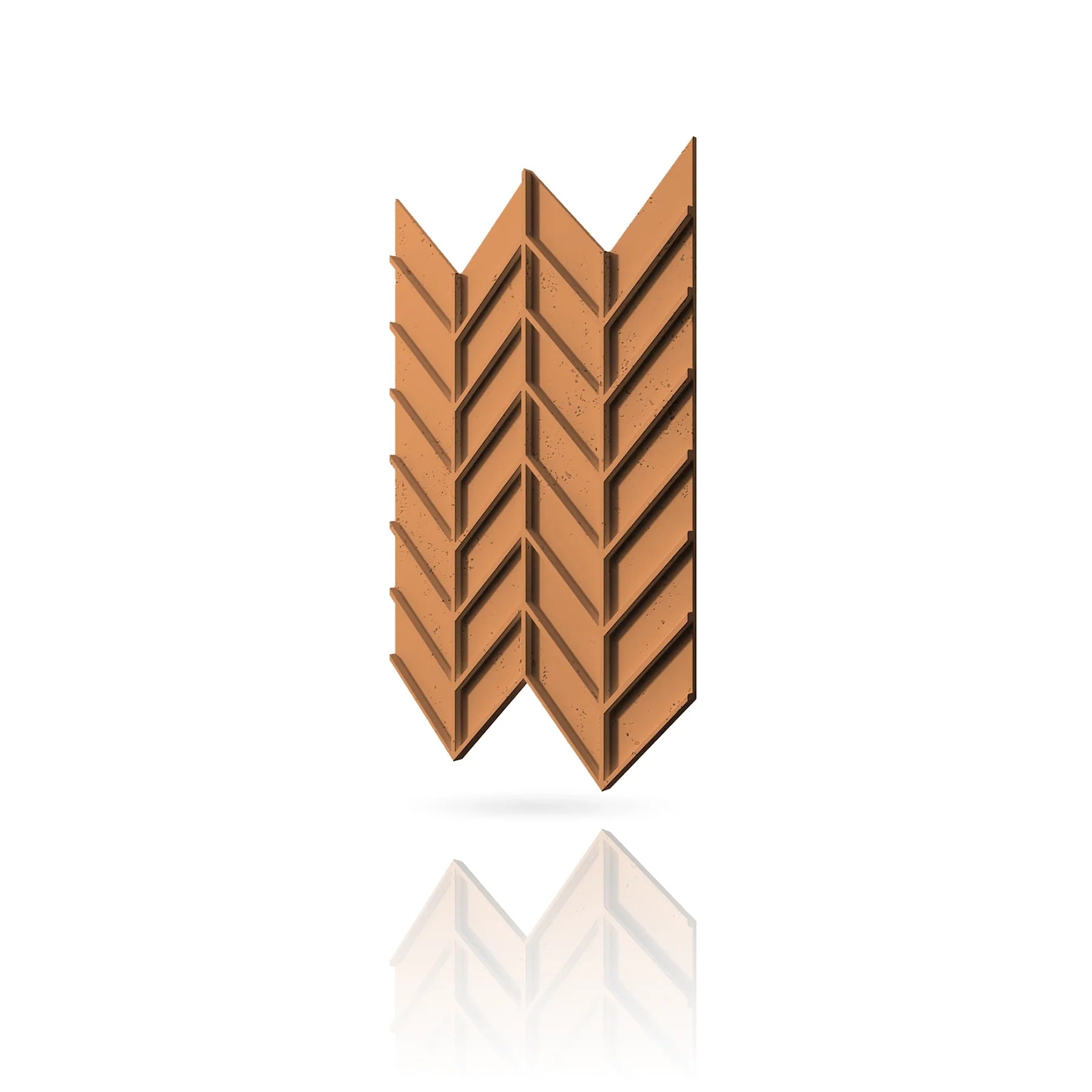 Concrete Cladding - HERRINGBONE M REVERS Wall Panels colour swatch on white background DecorMania eu