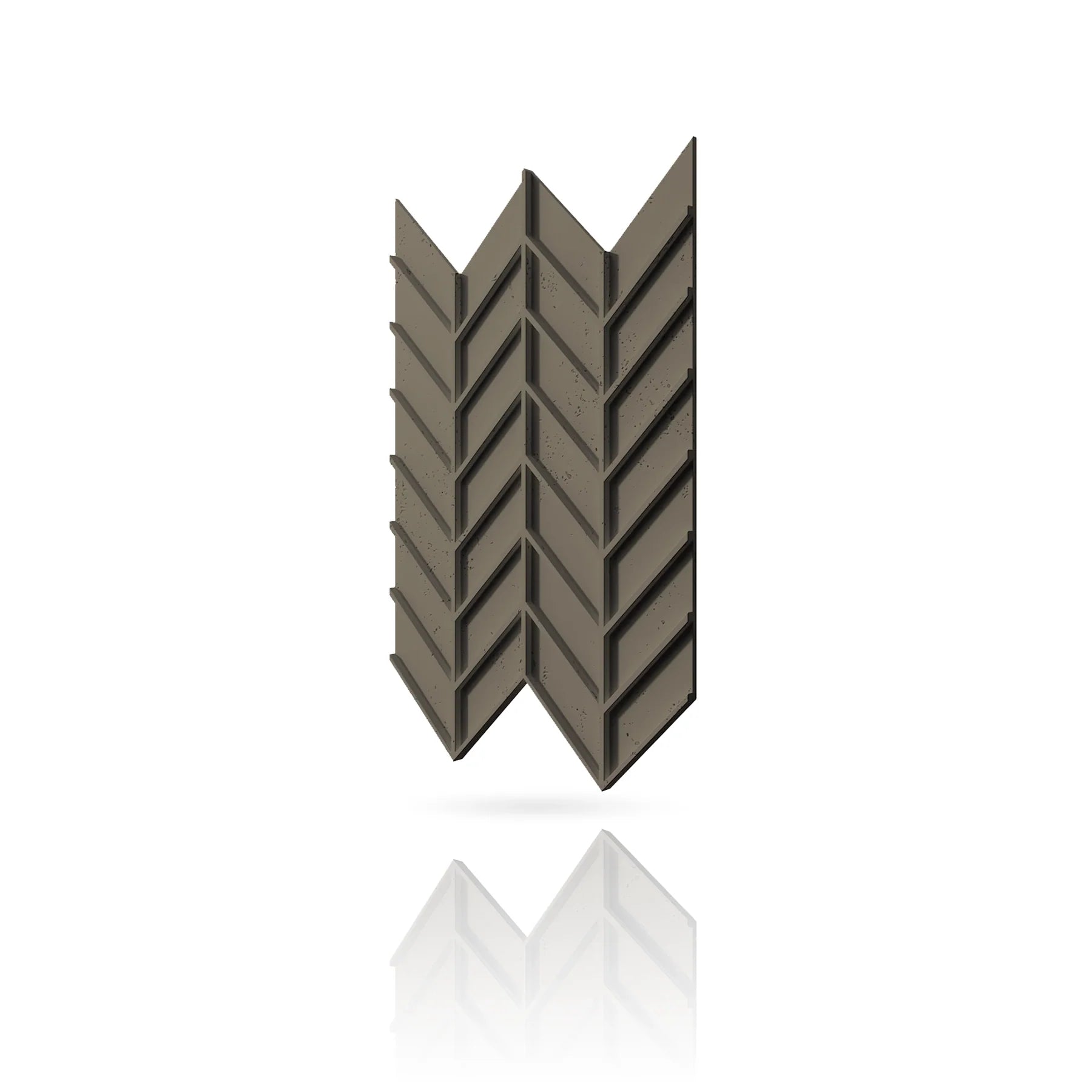 Concrete Cladding - HERRINGBONE M REVERS Wall Panels colour swatch on white background DecorMania eu