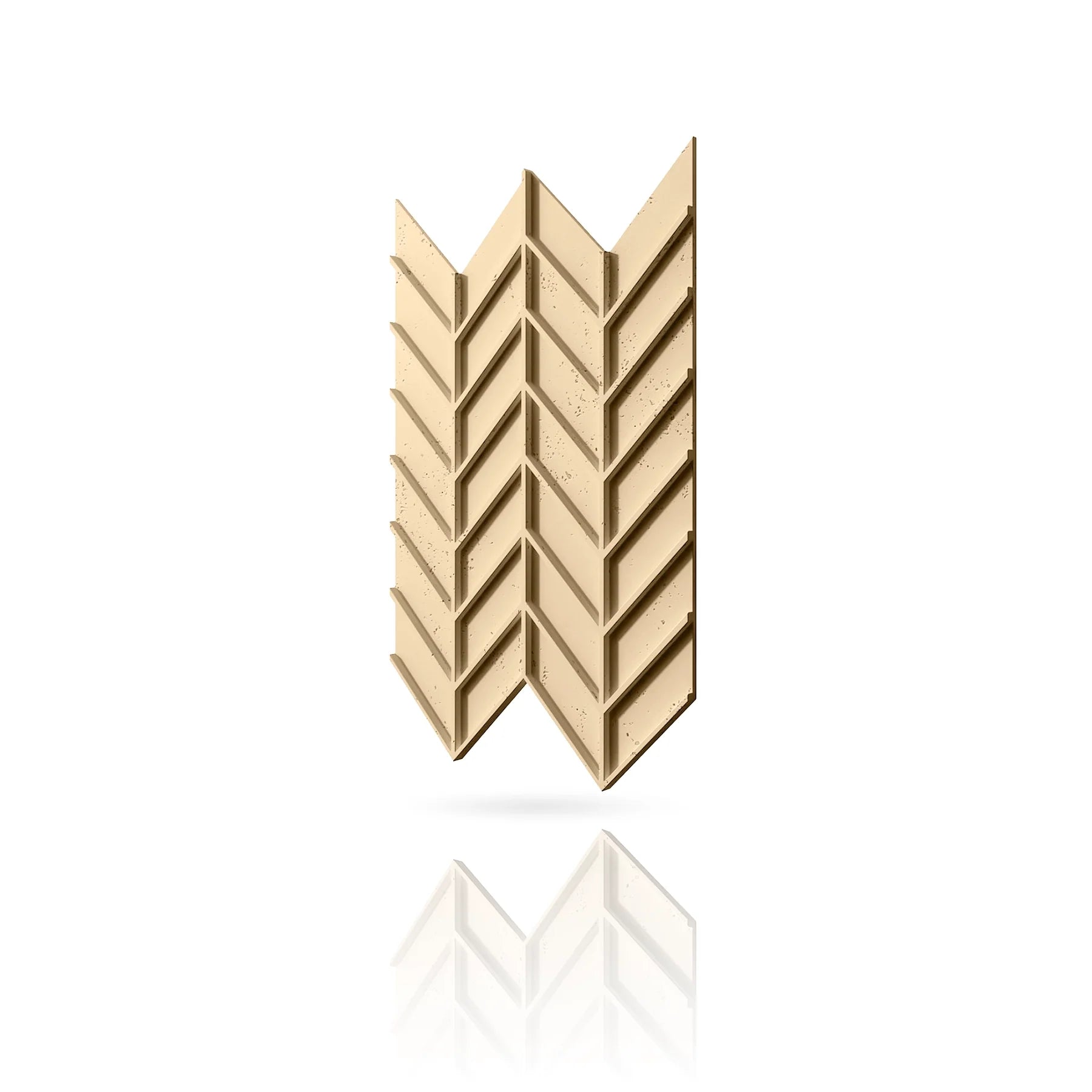 Concrete Cladding - HERRINGBONE M REVERS Wall Panels colour swatch on white background DecorMania eu