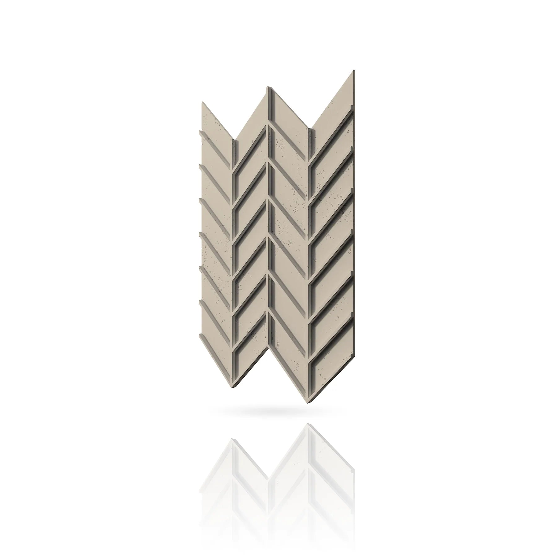 Concrete Cladding - HERRINGBONE M REVERS Wall Panels colour swatch on white background DecorMania eu