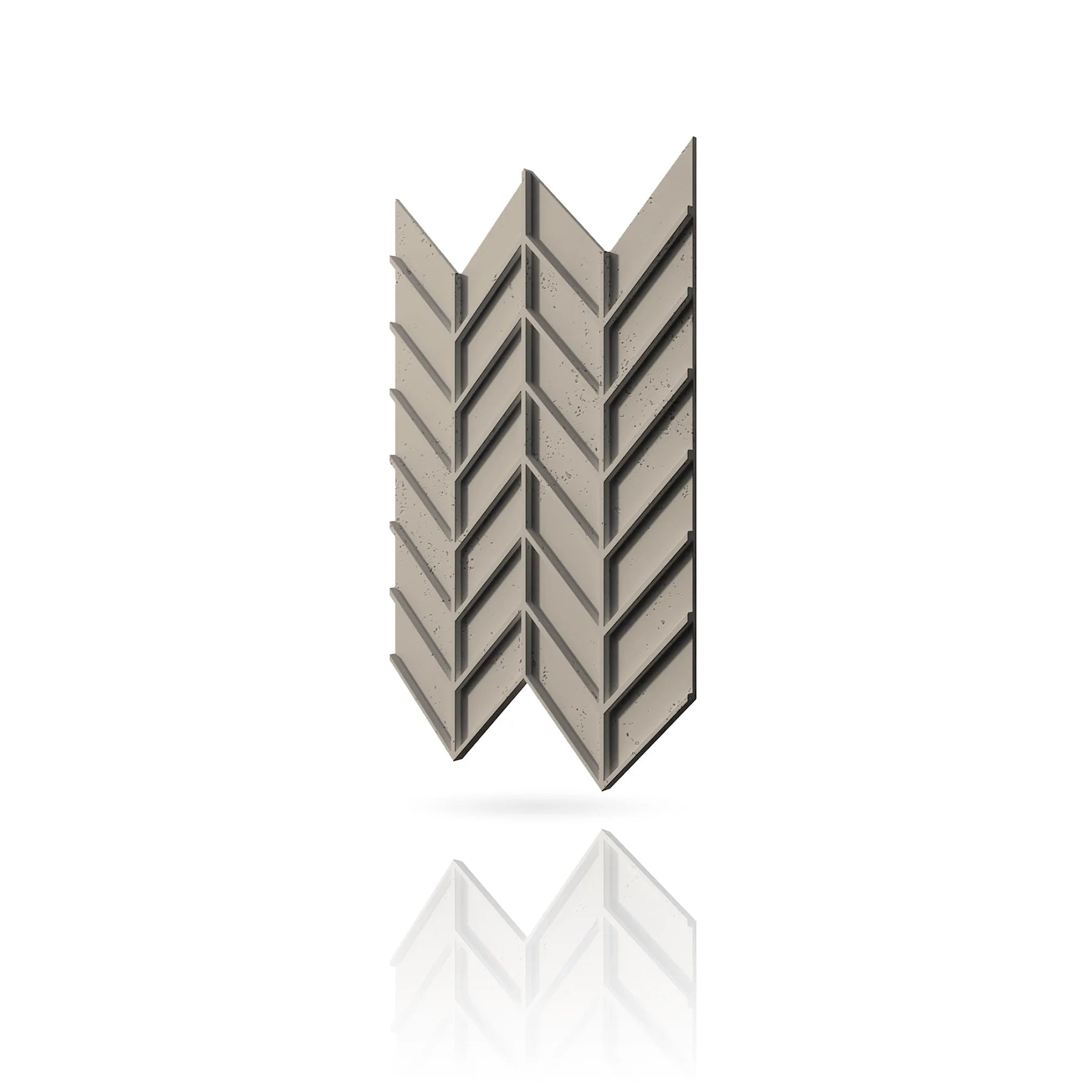 Concrete Cladding - HERRINGBONE M REVERS Wall Panels colour swatch on white background DecorMania eu