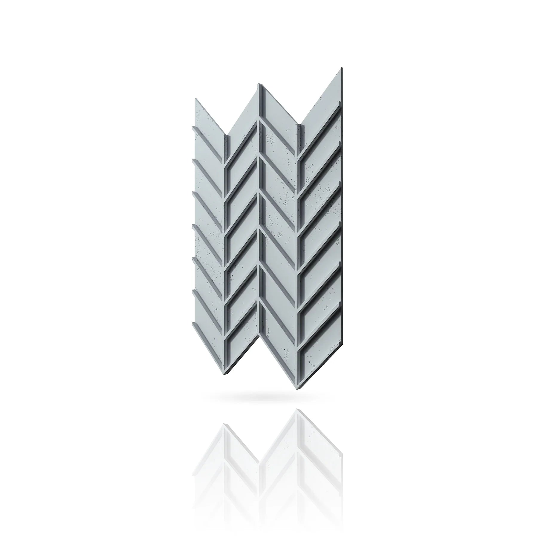 Concrete Cladding - HERRINGBONE M REVERS Wall Panels colour swatch on white background DecorMania eu