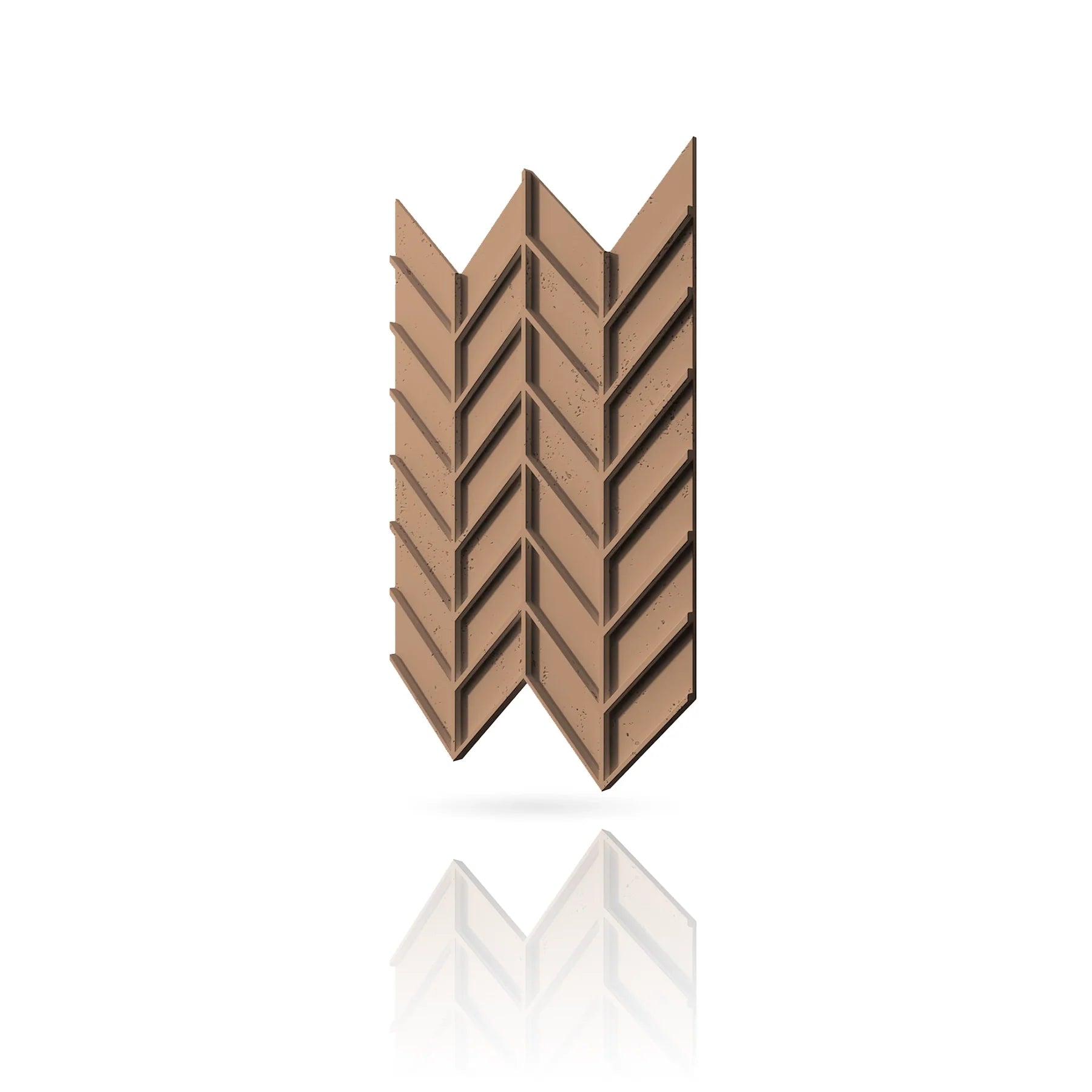 Concrete Cladding - HERRINGBONE M REVERS Wall Panels colour swatch on white background DecorMania eu