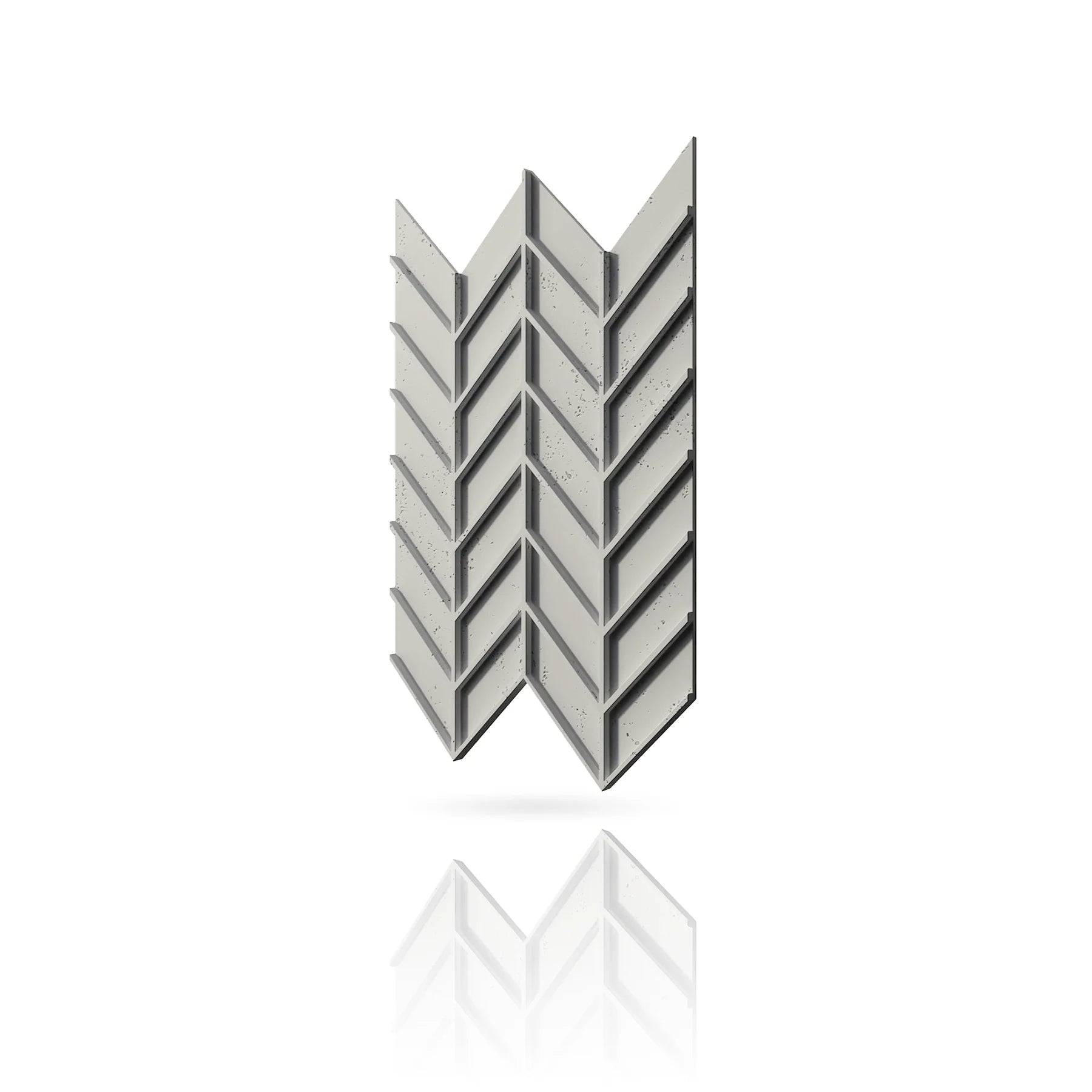 Concrete Cladding - HERRINGBONE M REVERS Wall Panels colour swatch on white background DecorMania eu