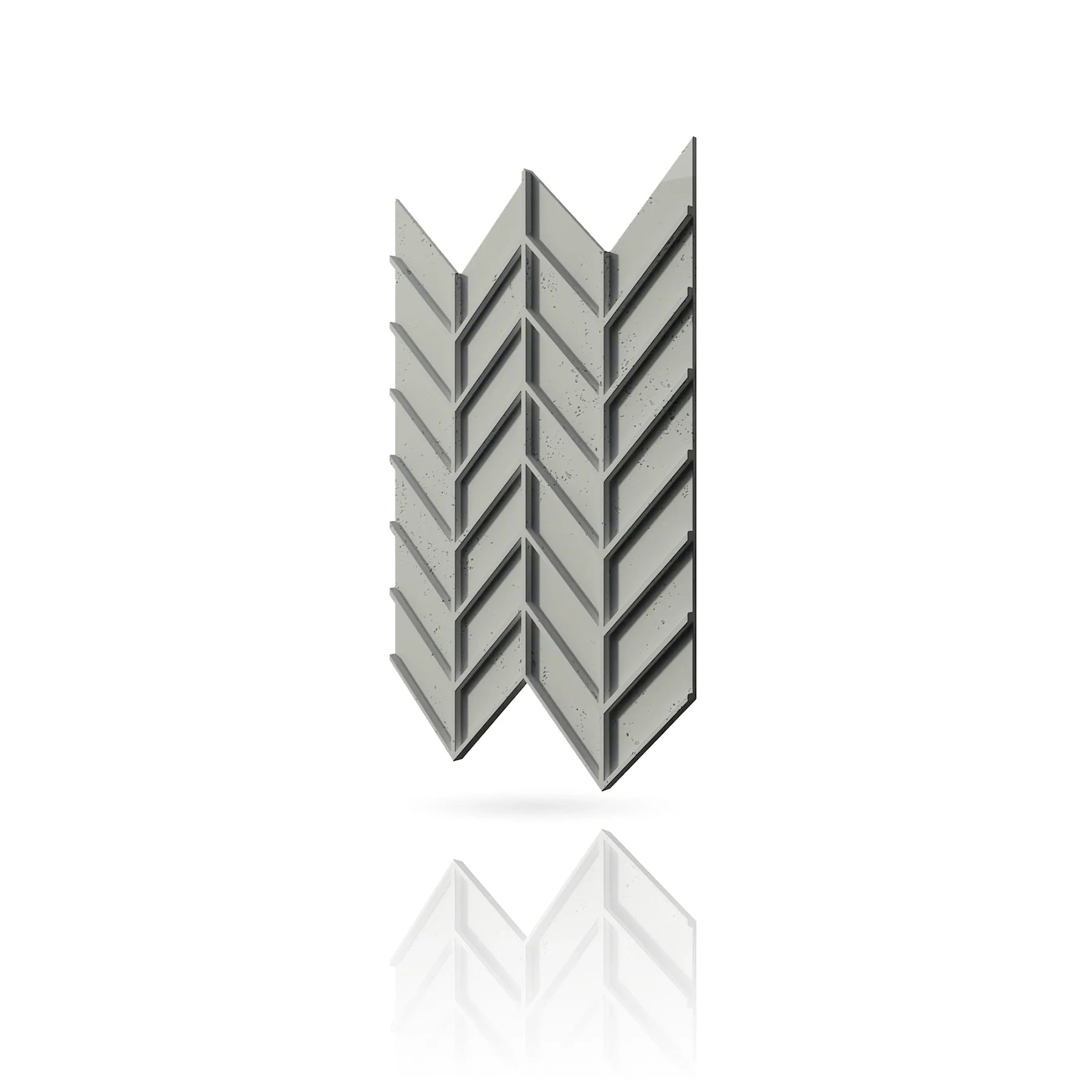 Concrete Cladding - HERRINGBONE M REVERS Wall Panels colour swatch on white background DecorMania eu