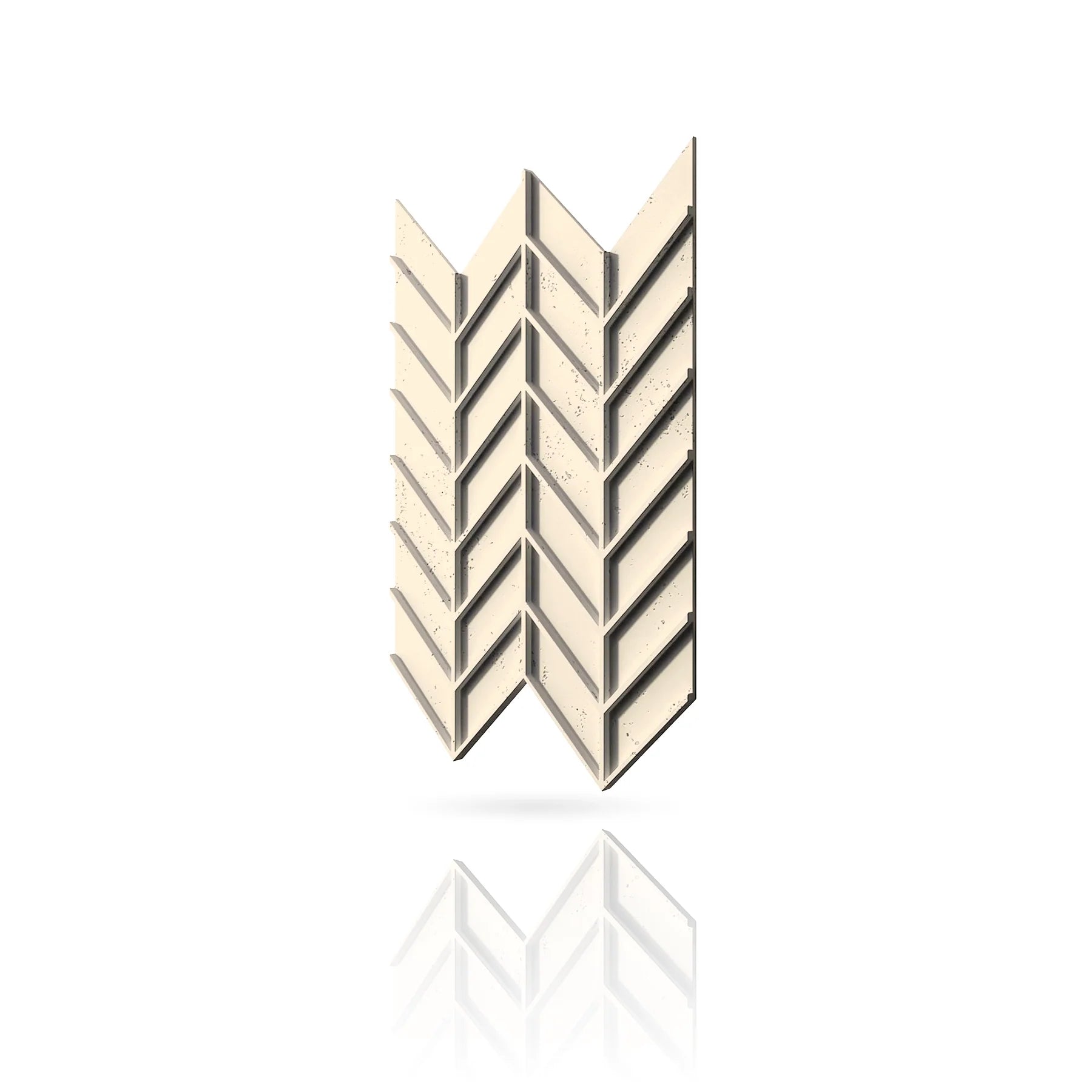 Concrete Cladding - HERRINGBONE M REVERS Wall Panels colour swatch on white background DecorMania eu