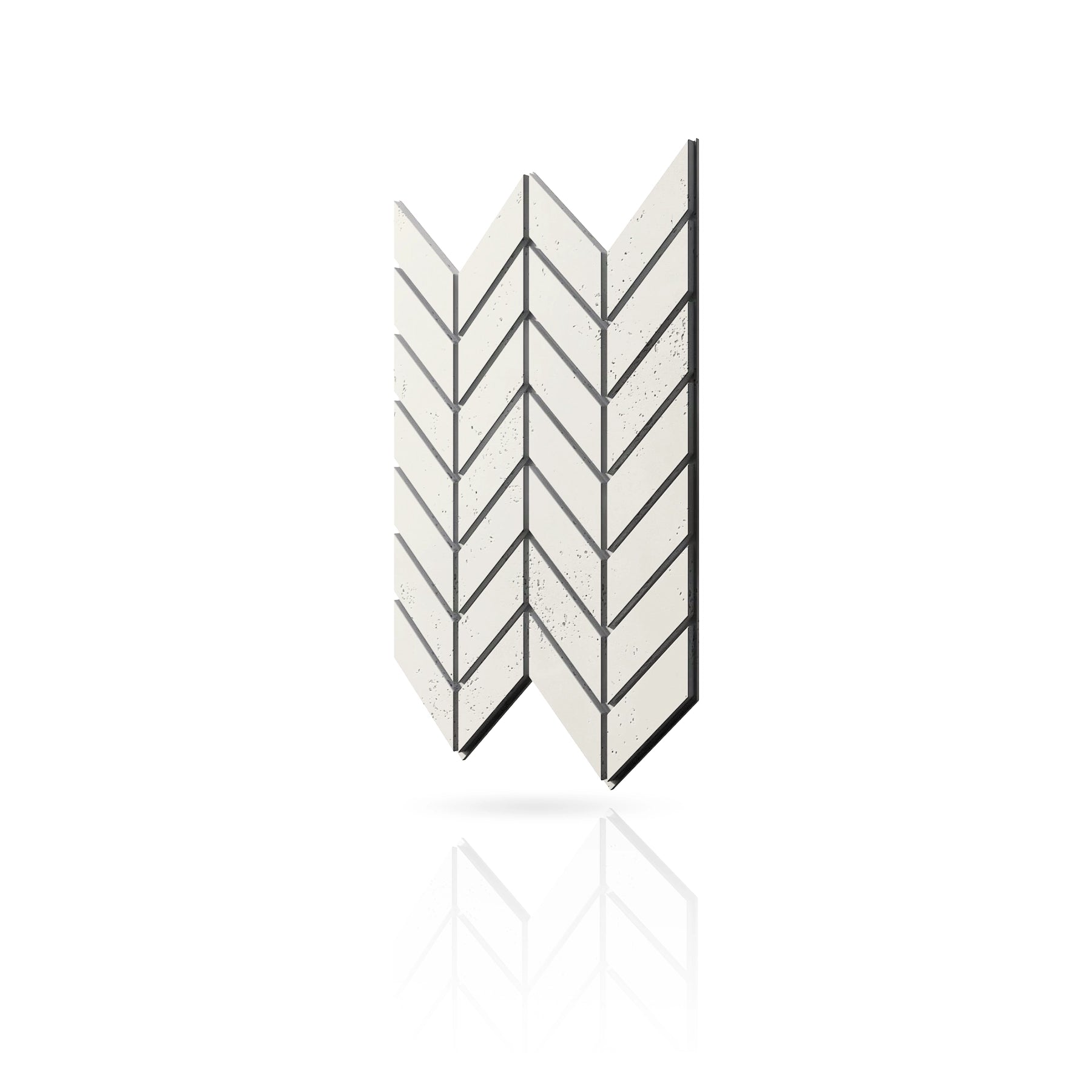 Concrete Cladding - HERRINGBONE M Wall Panels colour swatch on white background DecorMania.eu