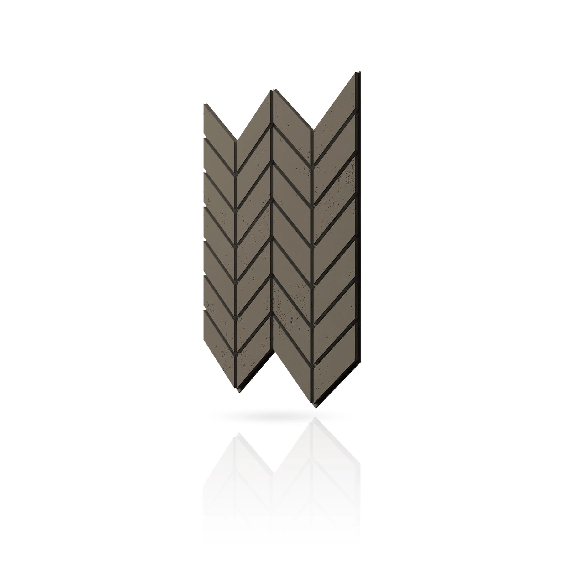 Concrete Cladding - HERRINGBONE M Wall Panels colour swatch on white background DecorMania.eu