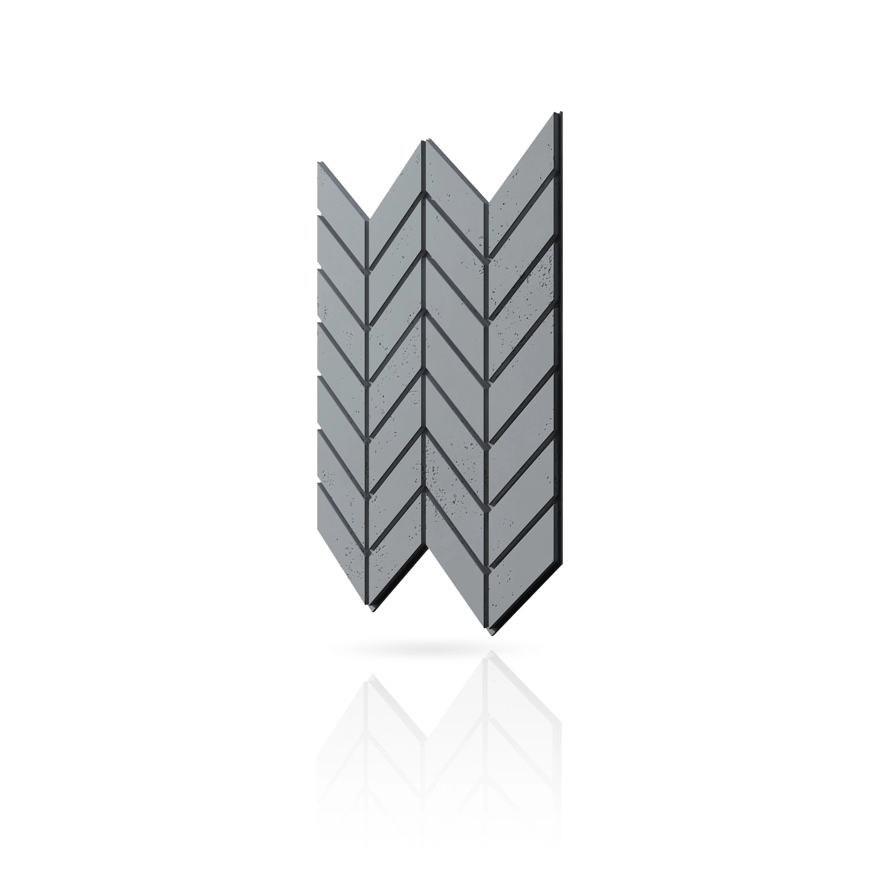 Concrete Cladding - HERRINGBONE M Wall Panels colour swatch on white background DecorMania.eu