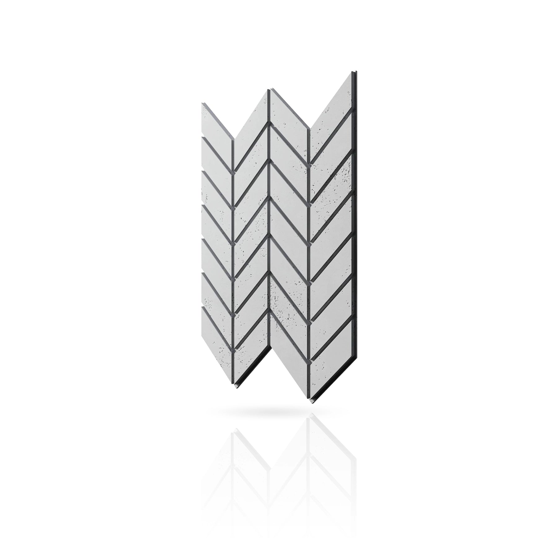 Concrete Cladding - HERRINGBONE M Wall Panels colour swatch on white background DecorMania.eu