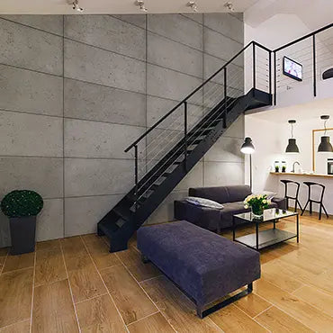 Concrete Wall Panel EXTERIOR - 150 x 75 cm in a modern interior  | DecorMania eu