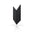 Concrete Cladding HERRINGBONE BOLD Wall Panels B15 Black colour on white background DecorMania.eu