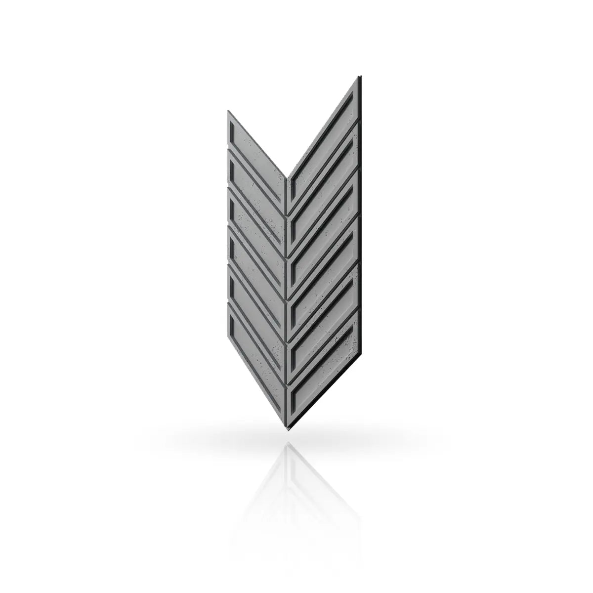 Concrete Cladding HERRINGBONE BOLD Wall Panels front view DecorMania.eu