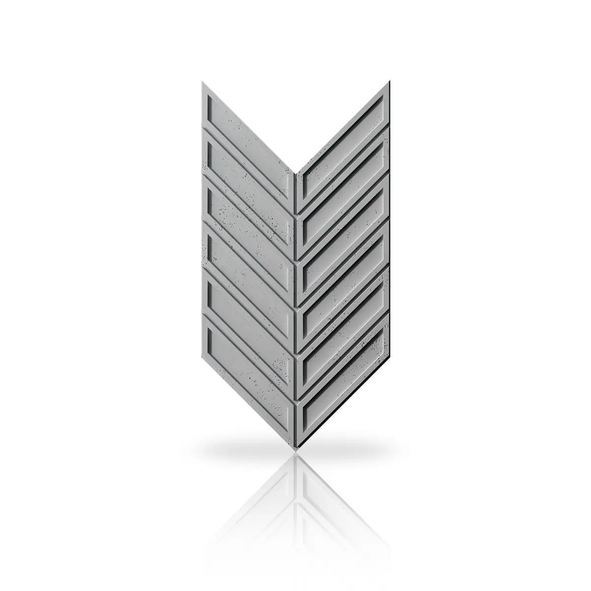 Concrete Cladding HERRINGBONE BOLD Wall Panels front view DecorMania.eu