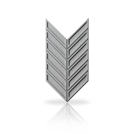Concrete Cladding HERRINGBONE BOLD Wall Panels front view DecorMania.eu
