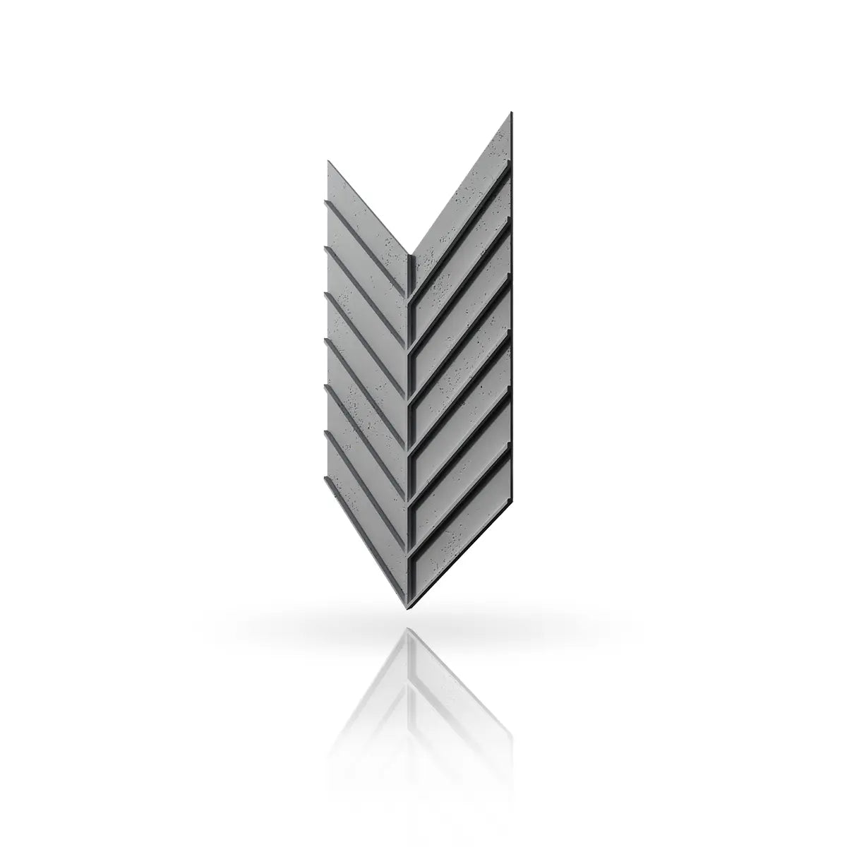 Concrete Cladding HERRINGBONE L REVERS on white background Wall Panels DecorMania.eu