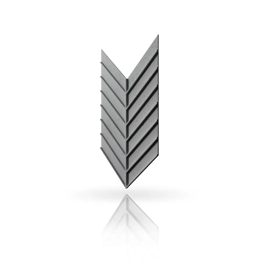 Concrete Cladding HERRINGBONE L REVERS on white background Wall Panels DecorMania.eu