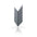 Concrete Cladding HERRINGBONE L REVERS Wall Panels Dark Grey S95 colour on white background DecorMania.eu