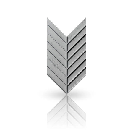 Concrete Cladding HERRINGBONE L REVERS front view on white background Wall Panels DecorMania.eu